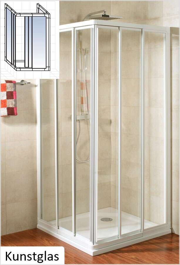 Schulte Kristall/Trend U-Kabine Eckeinstieg 3-tlg + Seitenwand Kunstglas 1 Schulte Kristall/Trend U-Kabine Eckeinstieg 3-tlg + Seitenwand Kunstglas