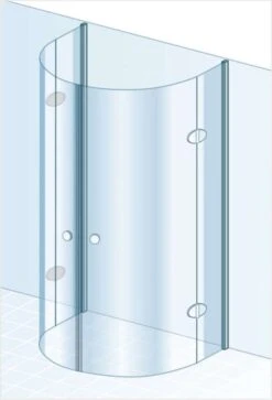 Schulte Garant U-Kabine Halbkreisdusche Mit Drehfalttüren -Schulte 1012 4