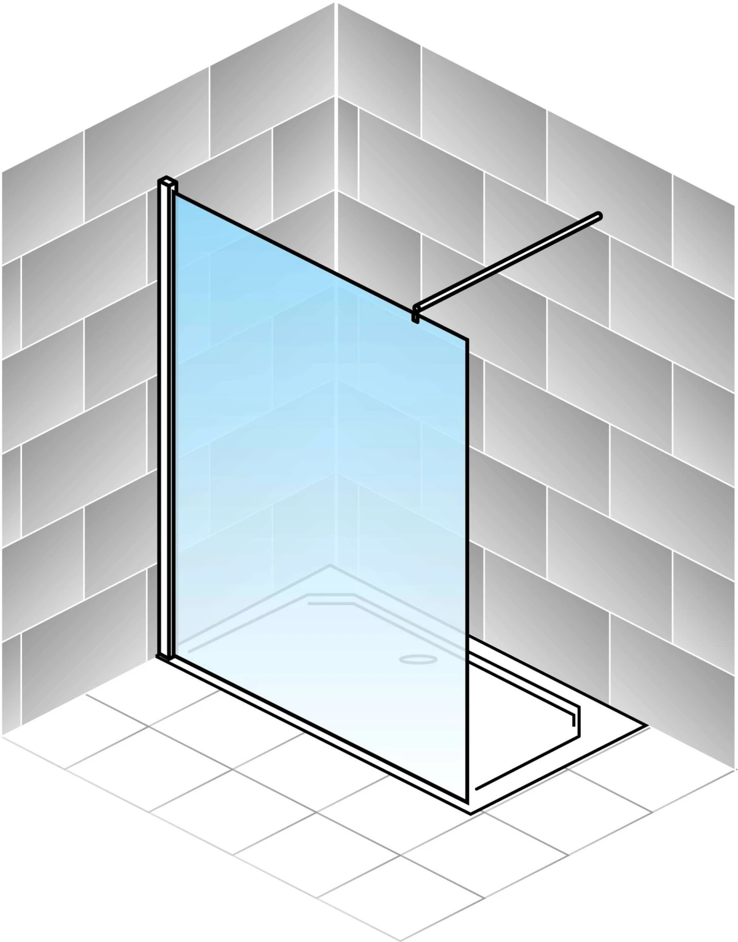 Schulte Alexa Style 2.0 Duschwand Walk-In 5 Mm Promo 2 Schulte Alexa Style 2.0 Duschwand Walk-In 5 Mm Promo – Bild 2