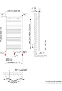 Schulte Badheizkörper München Mittelanschluss -Schulte 1041 2