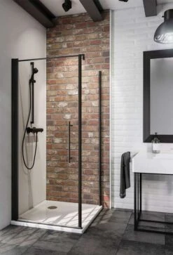 Schulte Alexa Style 2.0 Drehtür Inklusive Seitenwand Black Style