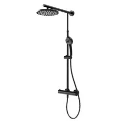Schulte DuschMaster Rain Mit Thermostat Black Style Rund