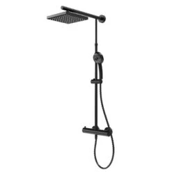 Schulte DuschMaster Rain Mit Thermostat Black Style Eckig