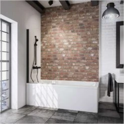 Schulte Komfort Badewannenfaltwand 1-teilig Black Style