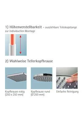 Schulte Duschmaster Rain Mit Umsteller, Kopfbrause Rund 3 Schulte Duschmaster Rain Mit Umsteller, Kopfbrause Rund – Bild 3