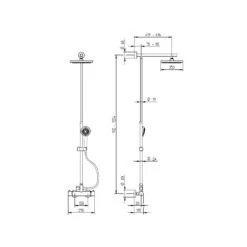 Schulte Duschmaster Rain Mit Einhebelmischer, Kopfbrause Rund -Schulte 109 7