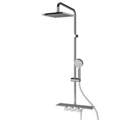 Schulte Duschsystem Duschmaster Rain III Mit Ablage Modern Plus Eckig