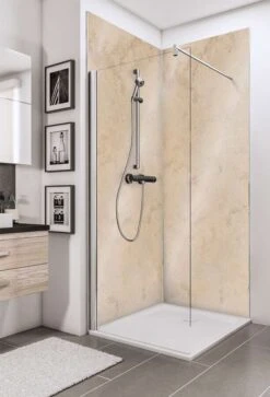Schulte Decodesign Duschrückwand Dekor Kalkstein Hell Hochglanz
