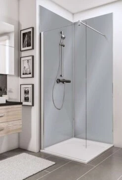 Schulte Decodesign Duschrückwand Dekor Reflex Grau Hochglanz