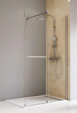 Schulte Toura Duschwand Walk In Schiebetür-Gleittür Mit Rollen Unten 8 Mm