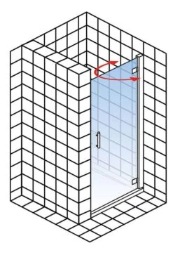 Schulte Toura Drehtür Pendelbar In Nische 8 Mm -Schulte 12769 4