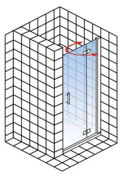 Schulte Toura Drehtür Pendelbar An Nebenteil In Nische 8 Mm -Schulte 12772 4