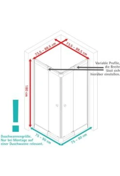 Schulte Sunny Eckeinstieg 4-teilig Mit Schiebetüren 75-90 Cm 180 Cm -Schulte 12883 2