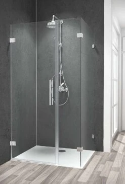 Schulte Davita Drehtür / Pendeltür Mit Nebenteil Inkl. Seitenwand 8 Mm