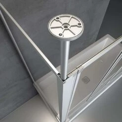 Duschmeister 302 Badewannenaufsatz 3-teilig Echtglas Alunatur Badewannentiefe 73-75 -Schulte 13175 4