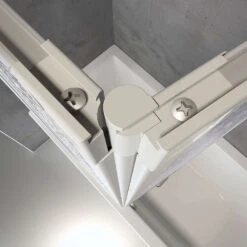 Duschmeister 302 Badewannenaufsatz 3-teilig Kunstglas Alunatur Badewannentiefe 68-71 -Schulte 13177 5