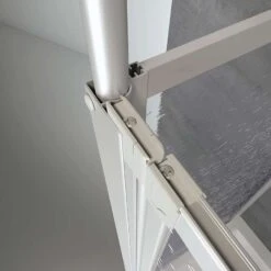 Duschmeister 302 Badewannenaufsatz 3-teilig Kunstglas Alpinweiss Badewannentiefe 68-71 -Schulte 13178 2