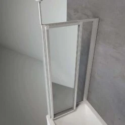 Duschmeister 302 Badewannenaufsatz 3-teilig Echtglas Alunatur Badewannentiefe 68-71 -Schulte 13179 7