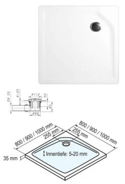 Schulte Garant Set Drehtür Inklusive Seitenwand Und Duschwanne Express Plus -Schulte 13300 2