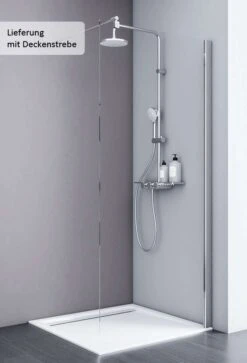 Schulte Alexa Style 2.0 Duschwand Walk-In 5 Mm Mit Deckenstrebe