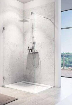 Schulte Decodesign Duschrückwand Dekor Softtouch, Stein Grau-hell