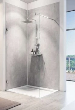 Schulte Decodesign Duschrückwand Dekor Softtouch, Stein Beton-Grau