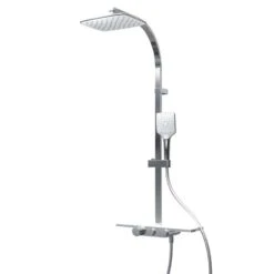 Schulte Duschmaster Square Rain II Mit Thermostat Und Ablage White Style