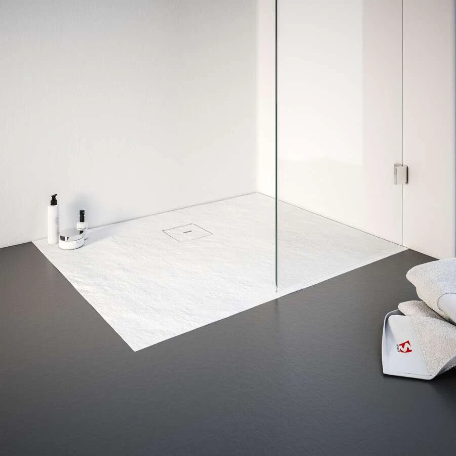 Schulte Duschwanne Mineralguss Plan Rechteck Mit Steinstruktur 2 Schulte Duschwanne Mineralguss Plan Rechteck Mit Steinstruktur – Bild 2