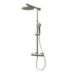 Schulte DuschMaster Rain Mit Thermostat Rund In Edelstahl