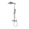 Schulte DuschMaster Rain Mit Thermostat Eckig In Edelstahl