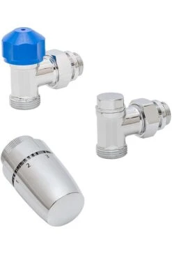 Schulte Thermostat-Set Eck Verchromt