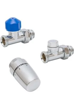 Schulte Thermostat-Set Durchgang Verchromt