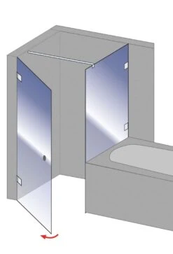 Schulte Davita Drehtür Inklusive Seitenwand 8 Mm -Schulte 1410 6