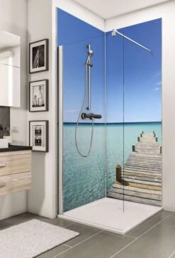 Schulte Decodesign Duschrückwand Foto über Eck Steg Malediven
