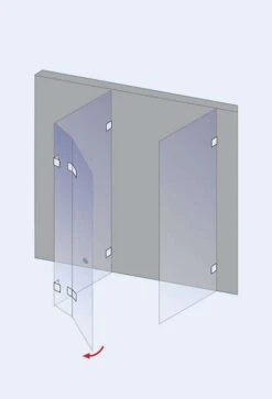 Schulte Davita U-Kabine Mit Drehtür / Pendeltür An Nebenteil 8 Mm -Schulte 1429 2