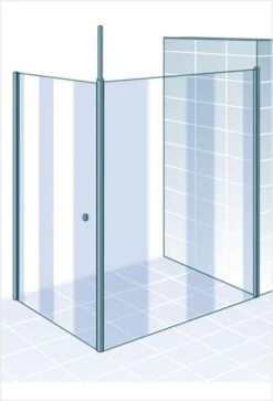 Schulte Garant Duschwand Walk In Mit Pendeltür Und Deckenstrebe -Schulte 1438 2