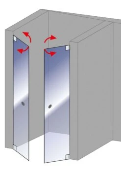 Schulte Davita Pendeltür 2-teilig In Nische 8 Mm 7 Schulte Davita Pendeltür 2-teilig In Nische 8 Mm -Schulte 14 3