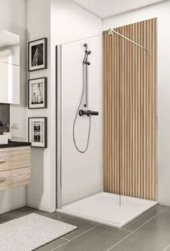 Schulte Decodesign Duschrückwand Dekor Lärche Japandi, Vertikal