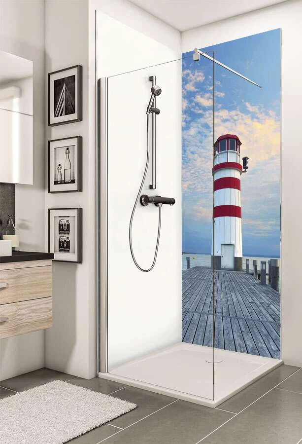 Schulte Decodesign Duschrückwand Foto Steg Leuchtturm 1 Schulte Decodesign Duschrückwand Foto Steg Leuchtturm