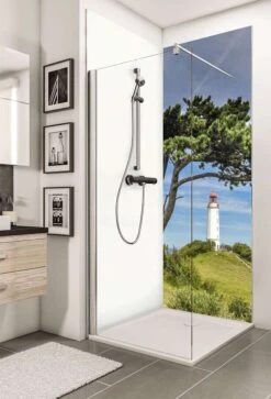 Schulte Decodesign Duschrückwand Foto Leuchtturm Hügel