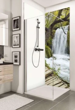 Schulte Decodesign Duschrückwand Foto Verborgener Wasserfall