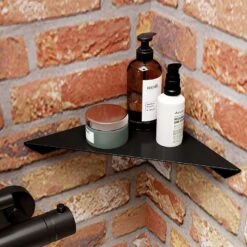 Schulte Duschablage über Eck, Mattschwarz