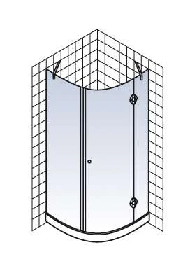 Schulte MasterClass Runddusche 3-teilig Radius 550 Mm 2 Schulte MasterClass Runddusche 3-teilig Radius 550 Mm – Bild 2