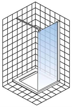 Schulte Alexa Style 2.0 Duschwand Walk In Black Style Mit Dekor Atelier 6 -Schulte 17765 3