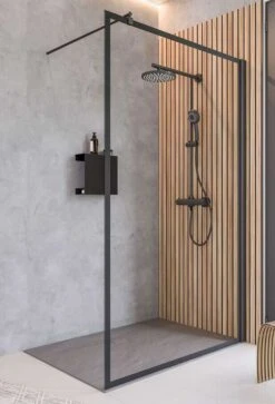 Schulte Alexa Style 2.0 Duschwand Walk In Dekor Frame Express Plus Black Style