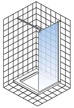 Schulte Toura Duschwand Walk-In 8 Mm Express Plus Black Style -Schulte 18232 2