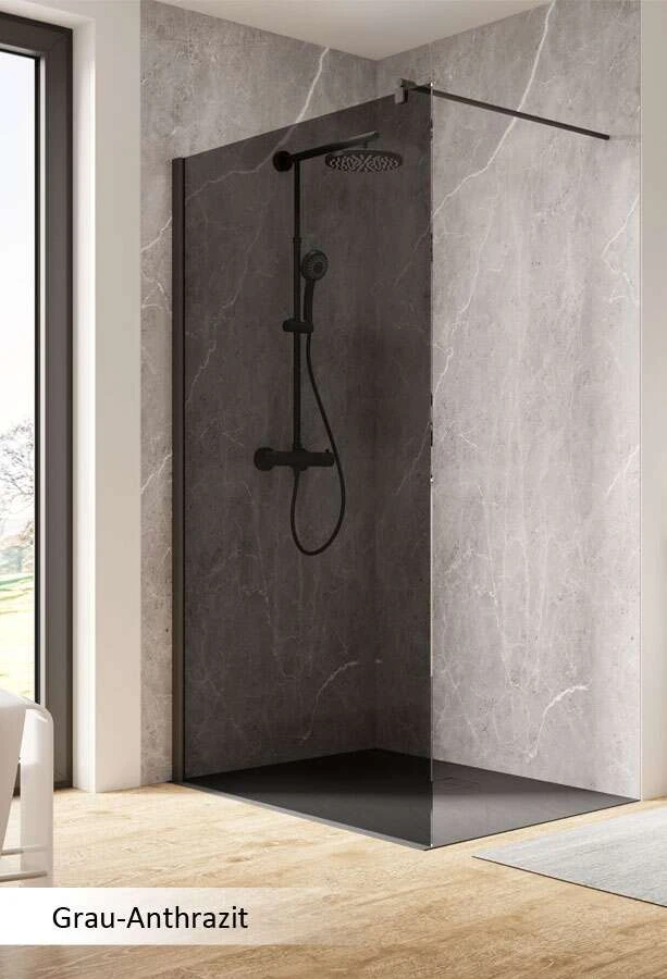 Schulte Garant 2.0 Duschwand Walk In Mit Stabilisationsbügel Black Style 3 Schulte Garant 2.0 Duschwand Walk In Mit Stabilisationsbügel Black Style – Bild 3