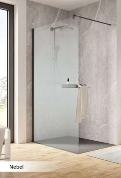 Schulte Garant 2.0 Duschwand Walk In Mit Ablage Black Style -Schulte 18529 11