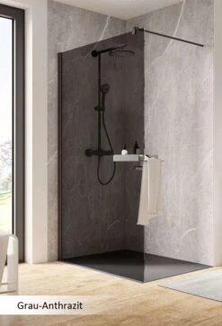 Schulte Garant 2.0 Duschwand Walk In Mit Ablage Black Style -Schulte 18529 5