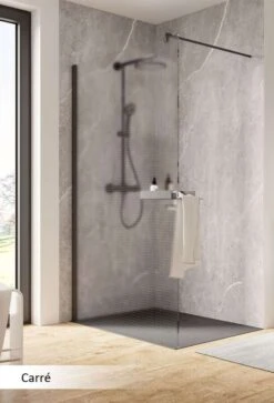 Schulte Garant 2.0 Duschwand Walk In Mit Ablage Black Style -Schulte 18529 7